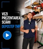 Scara pod metal cu trepte din lemn Depostep Termo Plus TMP - imagine 3
